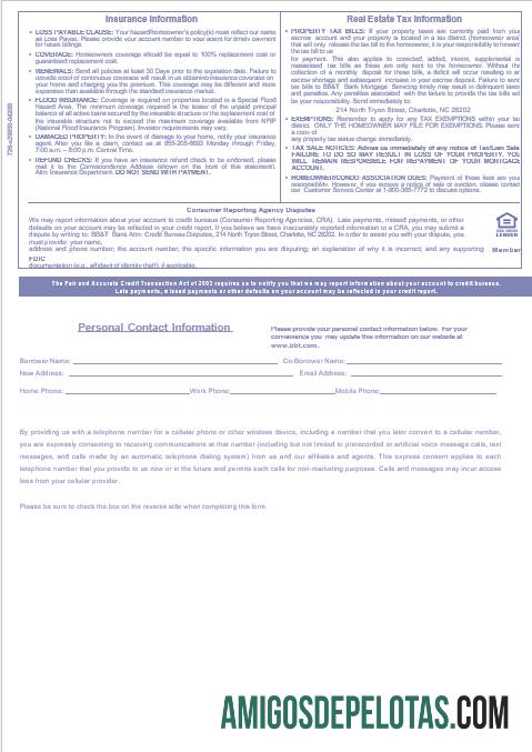 Extrato de hipoteca bancária da USA BB&T Corp. em formatos Word e PDF, 3 páginas 3 baixar para verificação